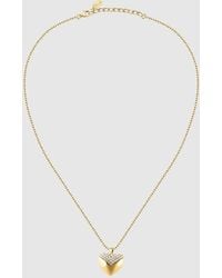 KARL LAGERFELD - Heart Charm Necklace - Lyst