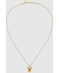 KARL LAGERFELD - Heart Charm Necklace - Lyst