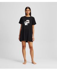 KARL LAGERFELD - Ikon T-Shirt Pajama Dress - Lyst