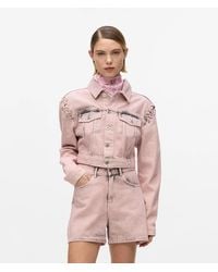KL Jeans - Lace Tie Denim Jacket - Lyst