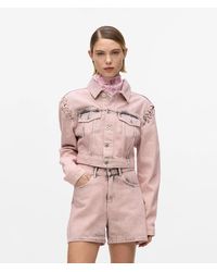 KL Jeans - Lace Tie Denim Jacket - Lyst