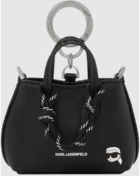 KARL LAGERFELD - Ikon Mini Bag Airpods Case Keychain - Lyst