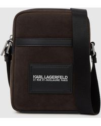 KARL LAGERFELD - Sac À Bandoulière Haut En Simili-Cuir K/Traveller, Homme, Taille - Lyst