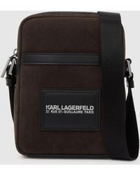 KARL LAGERFELD - Sac À Bandoulière Haut En Simili-Cuir K/Traveller, Homme, Taille - Lyst