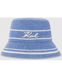KARL LAGERFELD - Signature Knit Bucket Hat - Lyst