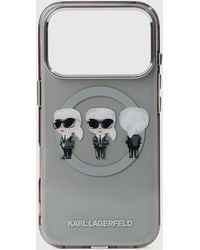 KARL LAGERFELD - Ikon Karl Trio Iphone 17 Pro Case - Lyst