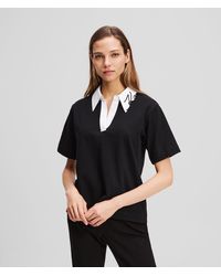 KARL LAGERFELD - Signature Polo Shirt - Lyst