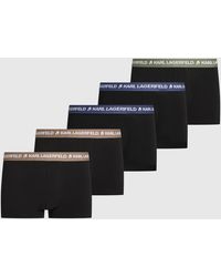 KARL LAGERFELD - Contrast Waistband Trunks – 5-Pack - Lyst