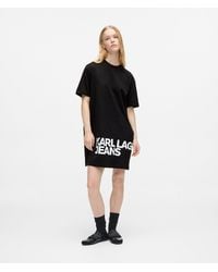 KL Jeans - Logo T-Shirt Dress - Lyst