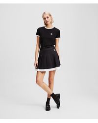 KARL LAGERFELD - Ikon Pleated Mini Skirt - Lyst