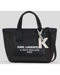 Karl Lagerfeld - Petit Cabas En Raphia Rue St-guillaume - Lyst