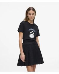 KARL LAGERFELD - Exclusive Ikon Choupette Graphic T-Shirt - Lyst
