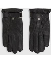 KARL LAGERFELD - K/Monogram Leather Gloves - Lyst