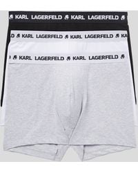 KARL LAGERFELD - Logo Monochrome Trunks – 3-Pack, Multicoloured - Lyst