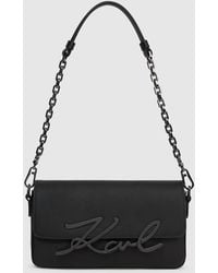 KARL LAGERFELD - K/Signature Small Chain Shoulder Bag - Lyst
