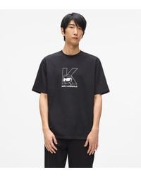 KARL LAGERFELD - Ikon K-Initial T-Shirt - Lyst