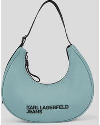 Karl Lagerfeld - Nylon Half-moon Shoulder Bag - Lyst