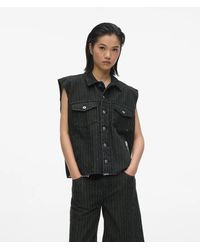 KL Jeans - Pinstripe Denim Vest - Lyst
