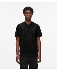 KARL LAGERFELD - Kameo V-Neck T-Shirt - Lyst
