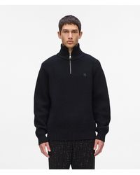 KARL LAGERFELD - Half-Zip Turtleneck Sweater - Lyst
