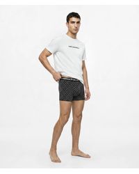KARL LAGERFELD - Logo Pajama T-Shirt And Trunks Gift Set - Lyst