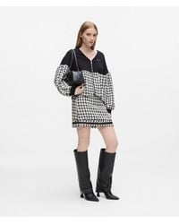 KARL LAGERFELD - Houndstooth Bouclé Mini Skirt, Multicoloured - Lyst