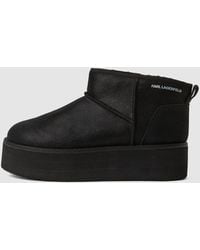 KARL LAGERFELD - Thermo Pull-On Ankle Boots - Lyst