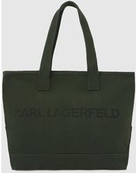 KARL LAGERFELD - Sac En Toile Avec Logo Extra-Large, Homme, Taille - Lyst