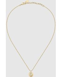KARL LAGERFELD - Circle Logo Charm Necklace - Lyst