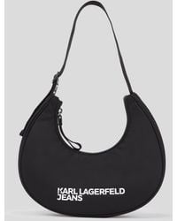 Karl Lagerfeld - Nylon Half-moon Shoulder Bag - Lyst