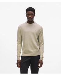 KARL LAGERFELD - Merino Wool Crew Neck Sweater - Lyst