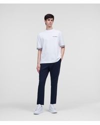 Karl Lagerfeld Sporty Tailored Trousers - Blue
