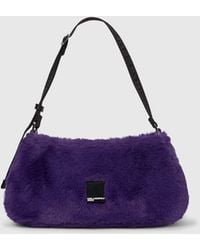 KL Jeans - Box Logo Furry Shoulder Bag - Lyst