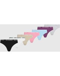 KARL LAGERFELD - Logo Thong Multiband – 7-Pack, Multicoloured - Lyst