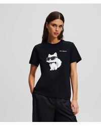 KARL LAGERFELD - Ikon Choupette Aquarelle T-Shirt - Lyst