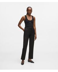 KARL LAGERFELD - Wool-Blend Tailored Pants - Lyst
