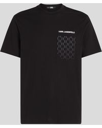 Karl Lagerfeld - T-shirt À Poche Kl Monogram - Lyst