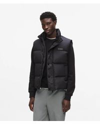 KARL LAGERFELD - Logo Patch Puffer Gilet - Lyst