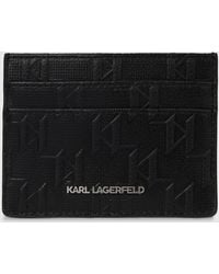 KARL LAGERFELD - K/Monogram Perforated Cardholder - Lyst