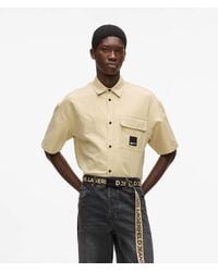 KL Jeans - Short-Sleeved Linen Blend Shirt - Lyst