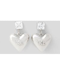 Karl Lagerfeld - K/Rock Herzförmige Ohrringe, Damen, Größe - Lyst