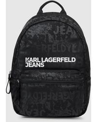 KL Jeans - Sac À Dos Graphique En Nylon, Homme, Logo Texturé Imprimé Intégralement - Lyst