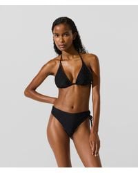 KARL LAGERFELD - Ikon Rhinestone Bikini Top - Lyst