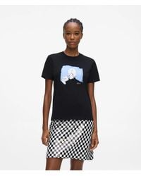 KARL LAGERFELD - Illustrated Portrait T-Shirt - Lyst