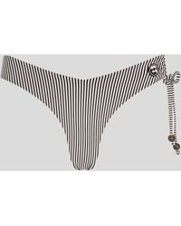 Karl Lagerfeld - Ikon Striped Bikini Bottoms - Lyst