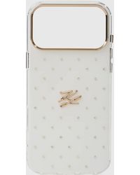 KARL LAGERFELD - Autograph Rhinestone Iphone 17 Pro Max Case - Lyst