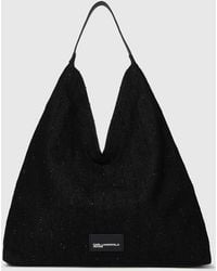 KL Jeans - Pinstripe Denim Trapeze Shopper - Lyst
