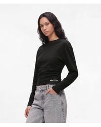 KL Jeans - Long-Sleeved Gathered T-Shirt - Lyst