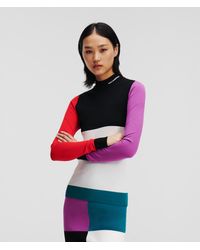 Karl Lagerfeld - Color-block Turtle-neck Sweater - Lyst