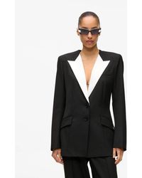 KARL LAGERFELD - Contrast Lapel Blazer - Lyst